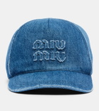 Miu Miu Logo denim baseball cap