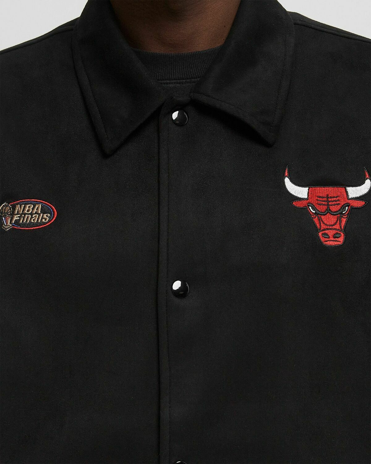 Mitchell & Ness NBA OVERSWEEP VARSITY COACHES JACKET CHICAGO BULLS Black Mens College Jackets/Team Jacket