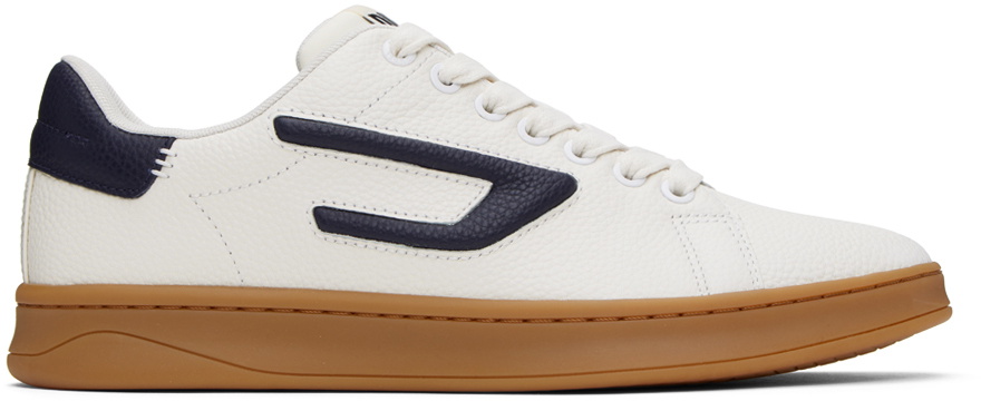 Diesel White & Navy S-Athene Low Sneakers Diesel