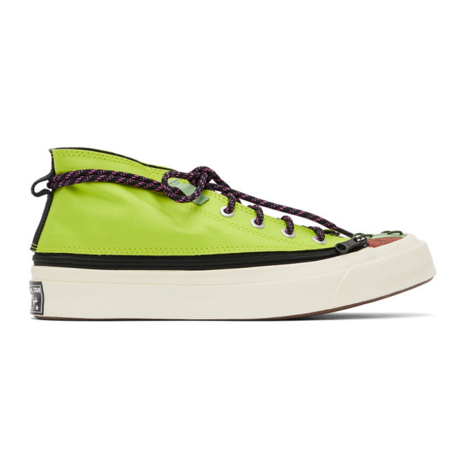 Photo: Converse Green and Burgundy Deck Star Zip Sneakers