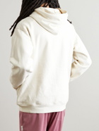 DIME - Logo-Embroidered Cotton-Jersey Hoodie - Neutrals