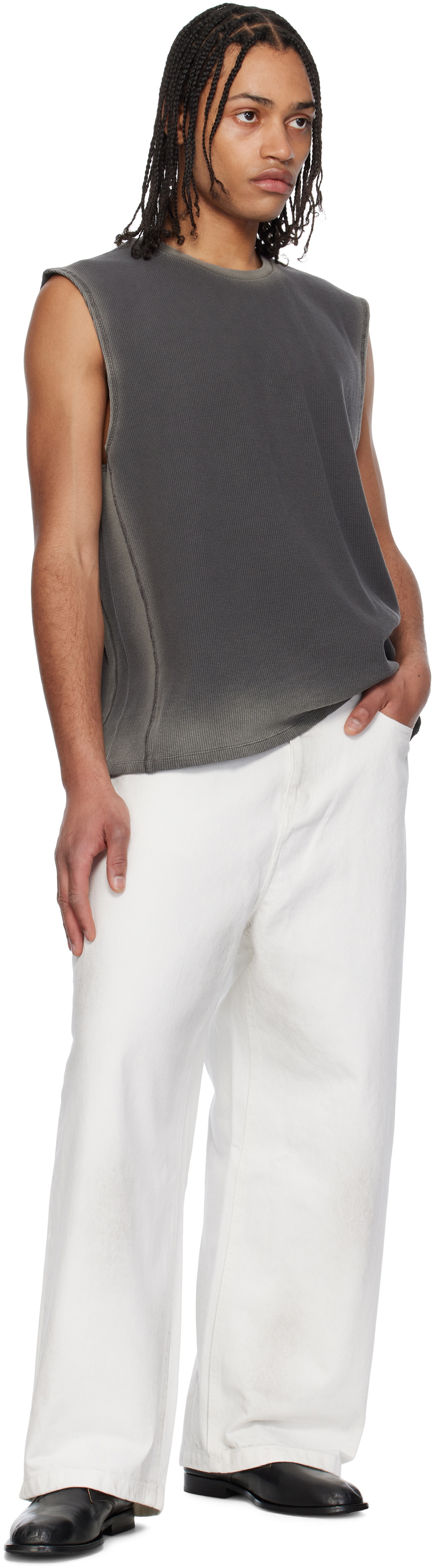 COOR Gray Faded-Wash Crewneck Tank Top