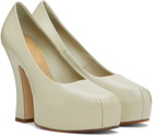 Burberry Off-White Leather Arch Heels