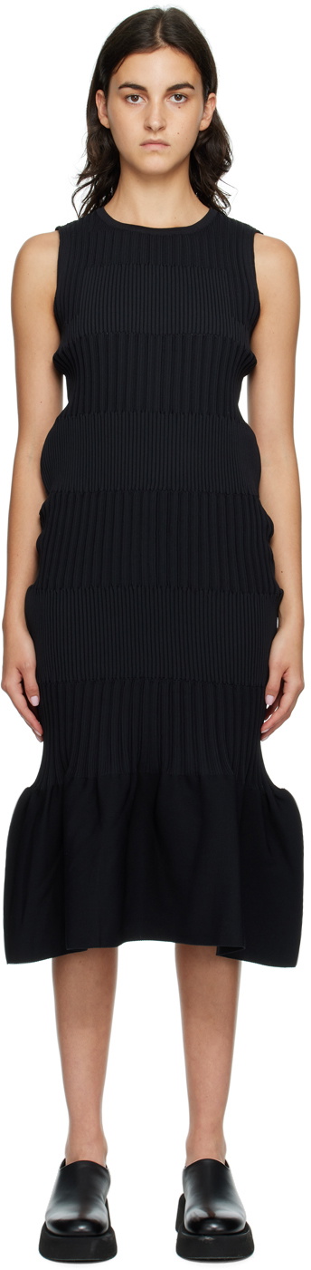 CFCL Black Fluted Dress CFCL