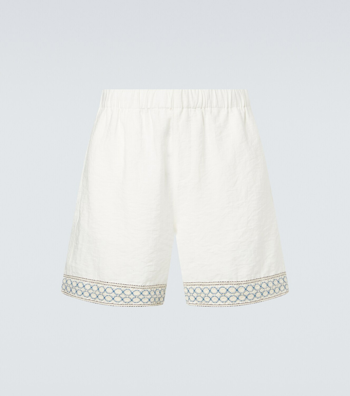 Commas Crochet-trimmed Bermuda shorts