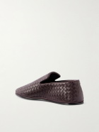 Bottega Veneta - Intrecciato Full-Grain Leather Slippers - Brown