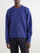 NN07 - Jim 60074 Wool-Blend Knitted Crewneck - Blue