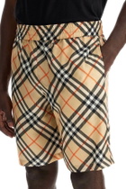 BURBERRY check silk shorts Beige