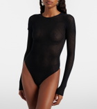 Wardrobe.NYC Open-knit wool-blend bodysuit
