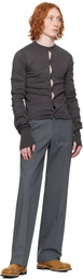 OUAT Gray Office Crewneck Cardigan