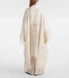 Brunello Cucinelli Fringed linen-blend cape