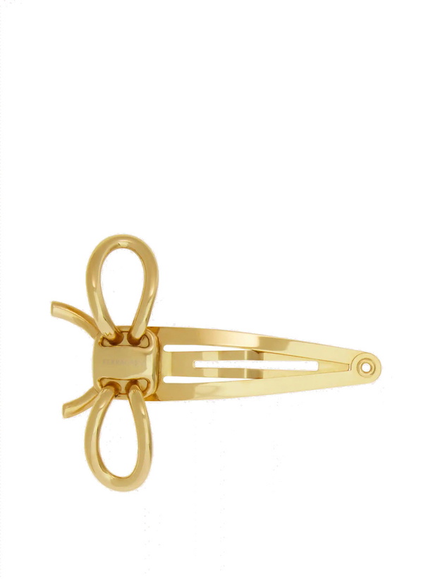 Photo: Ferragamo Womens Vara bow hair clip in Gold
