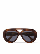 LOEWE - Curvy Aviator-Style Tortoiseshell Acetate Sunglasses