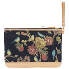 Master-Piece Co Pink and Navy Floral Pouch
