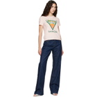 Casablanca Pink Tennis Club Icon Pyramid Abduction Fitted T‑shirt