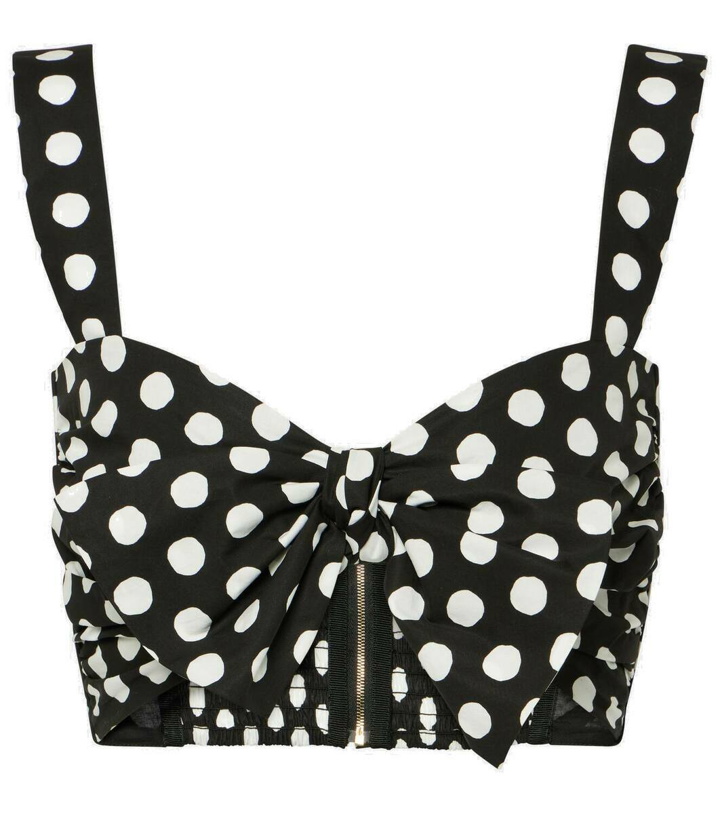 Photo: Dolce&Gabbana Capri polka-dot cotton bra top