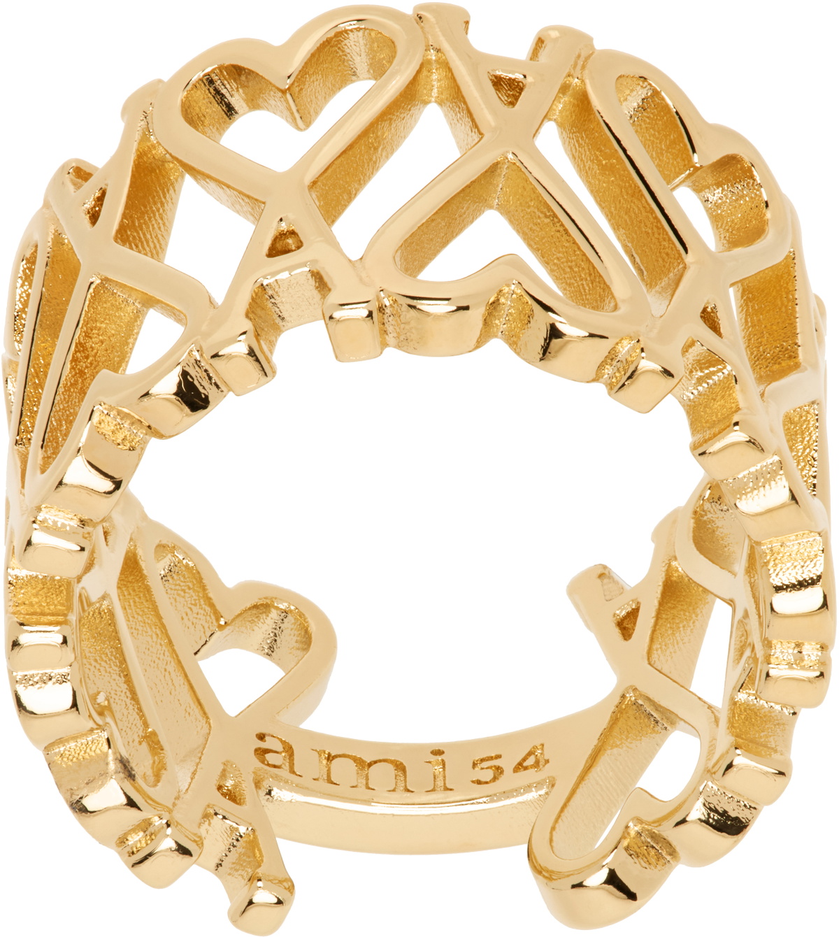 AMI Paris Gold Ami de Coeur Ring