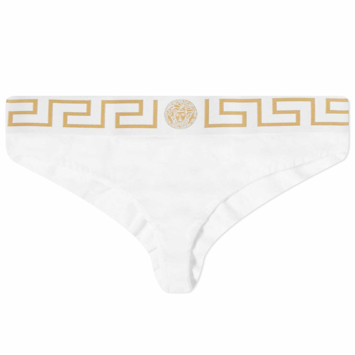 Versace Organic Cotton Thong Caramel