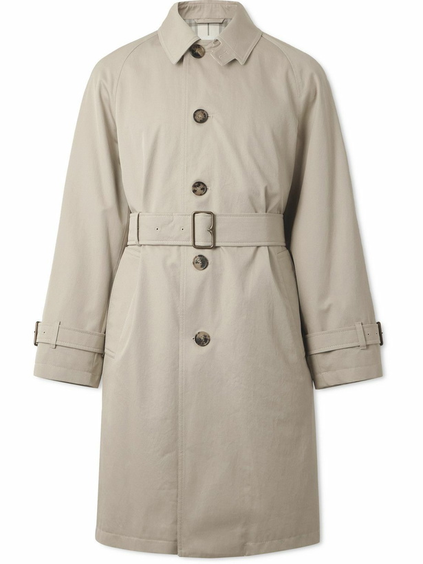 Photo: Burberry - Belted Cotton-Gabardine Trench Coat - Gray