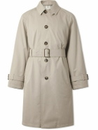 Burberry - Belted Cotton-Gabardine Trench Coat - Gray