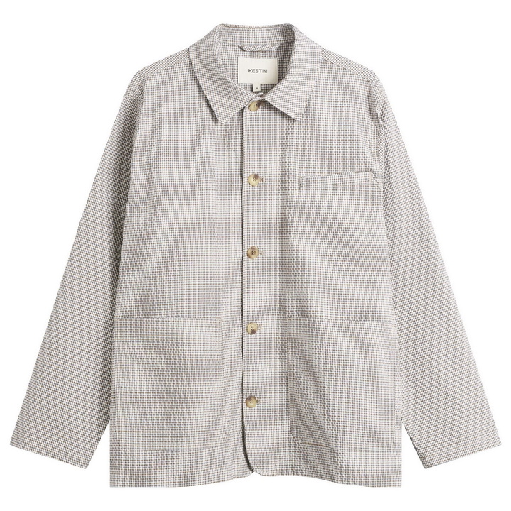 Photo: Kestin Men's Seersucker Huntly Jacket in Brown Mini Check