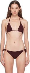 Yasmine Eslami Burgundy Mica Bikini Top