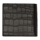 Alexander McQueen Black Croc 8CC Bifold Wallet