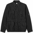 C.P. Company Men's Flatt Nylon Utility Overshirt in Black