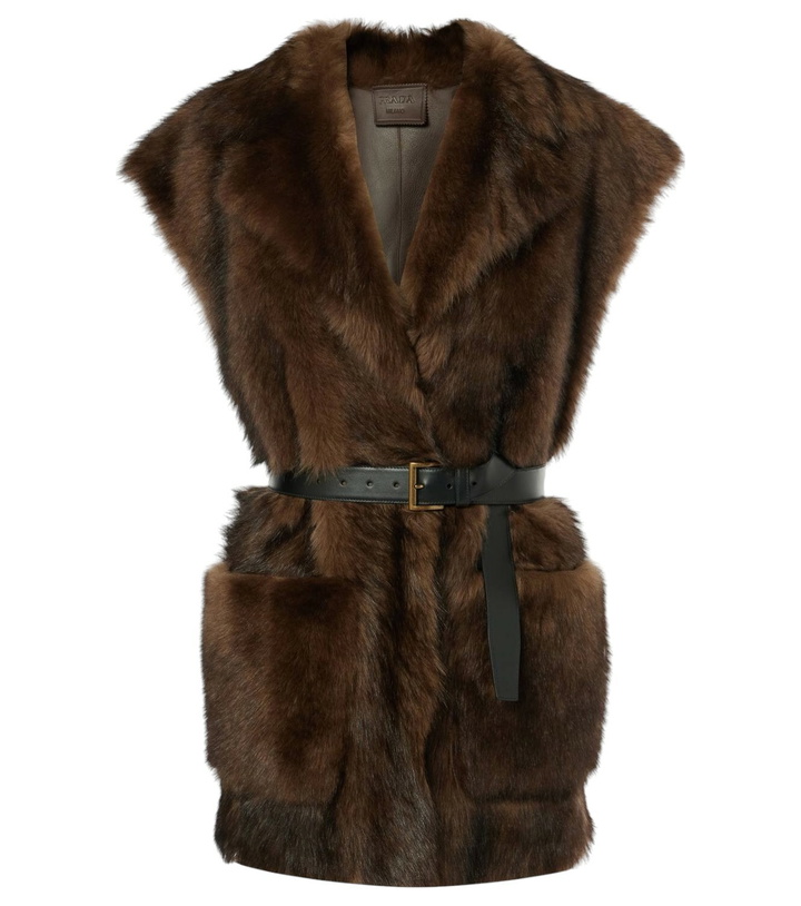 Photo: Prada Shearling vest