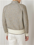 Loro Piana - Snow Wander Ribbed Cashmere and Silk-Blend Mock-Neck Sweater - Neutrals