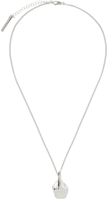 Photo: Y/Project Silver Mini Fuck U Necklace