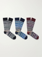 Missoni - Three-Pack Space-Dyed Cotton-Blend Socks - Multi