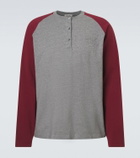 Miu Miu Logo cotton jersey Henley shirt