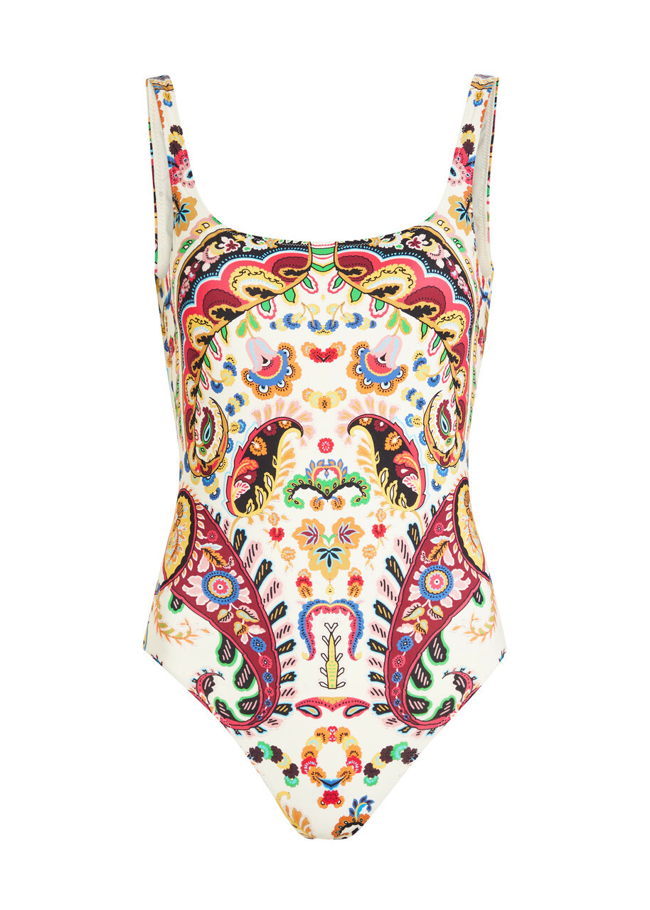 Etro Printed Low-back Swimsuit Multicoloured 1