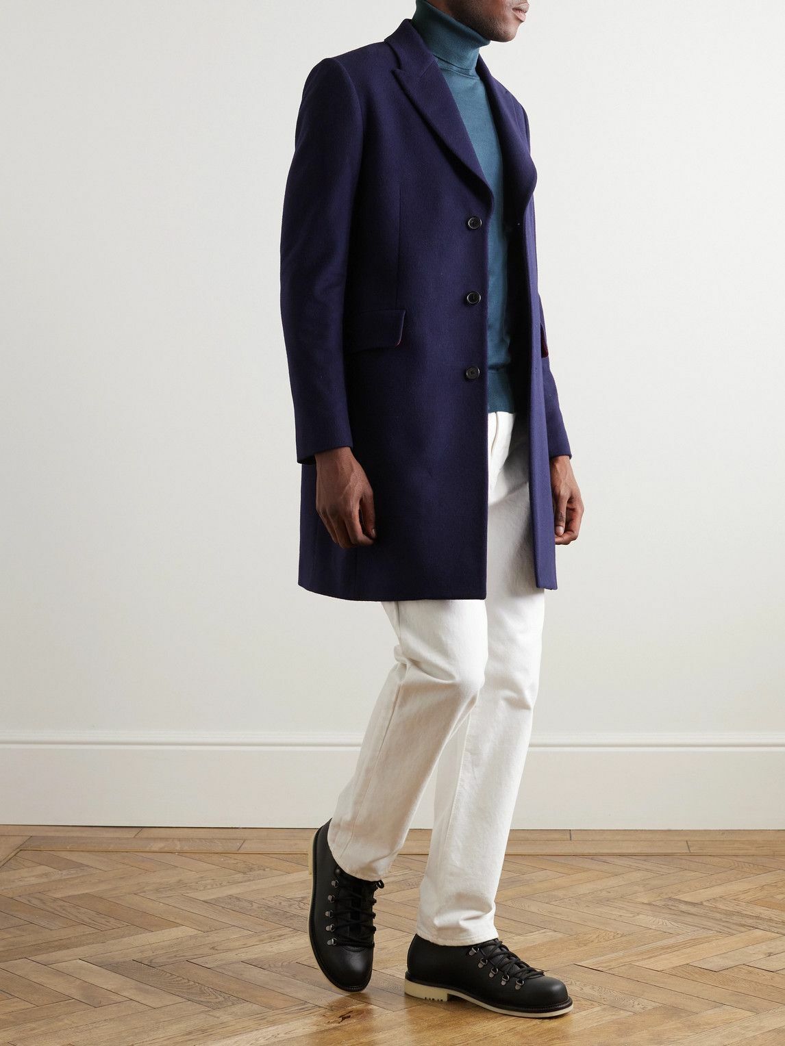 Loro Piana - Wish® Virgin Wool Rollneck Sweater - Blue Loro Piana