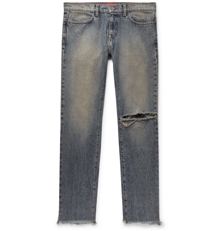 Photo: 424 - Distressed Denim Jeans - Blue