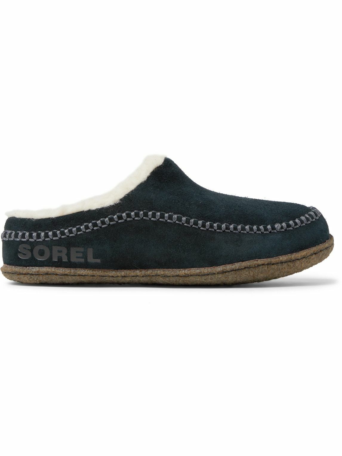 Sorel - Falcon Ridge II Fleece-Lined Suede Slippers - Black