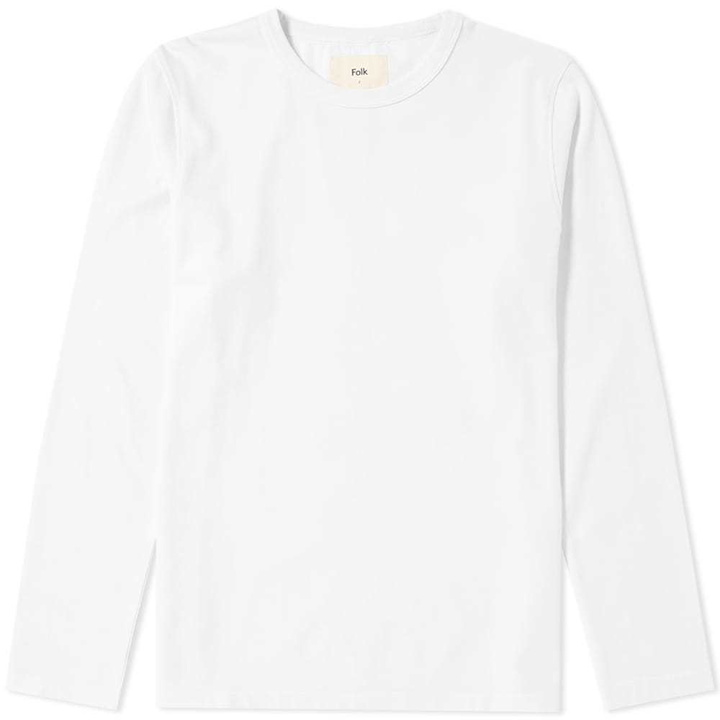 Photo: Folk Long Sleeve Panel Tee White