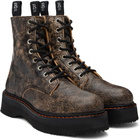 R13 Brown Single Stack Boots