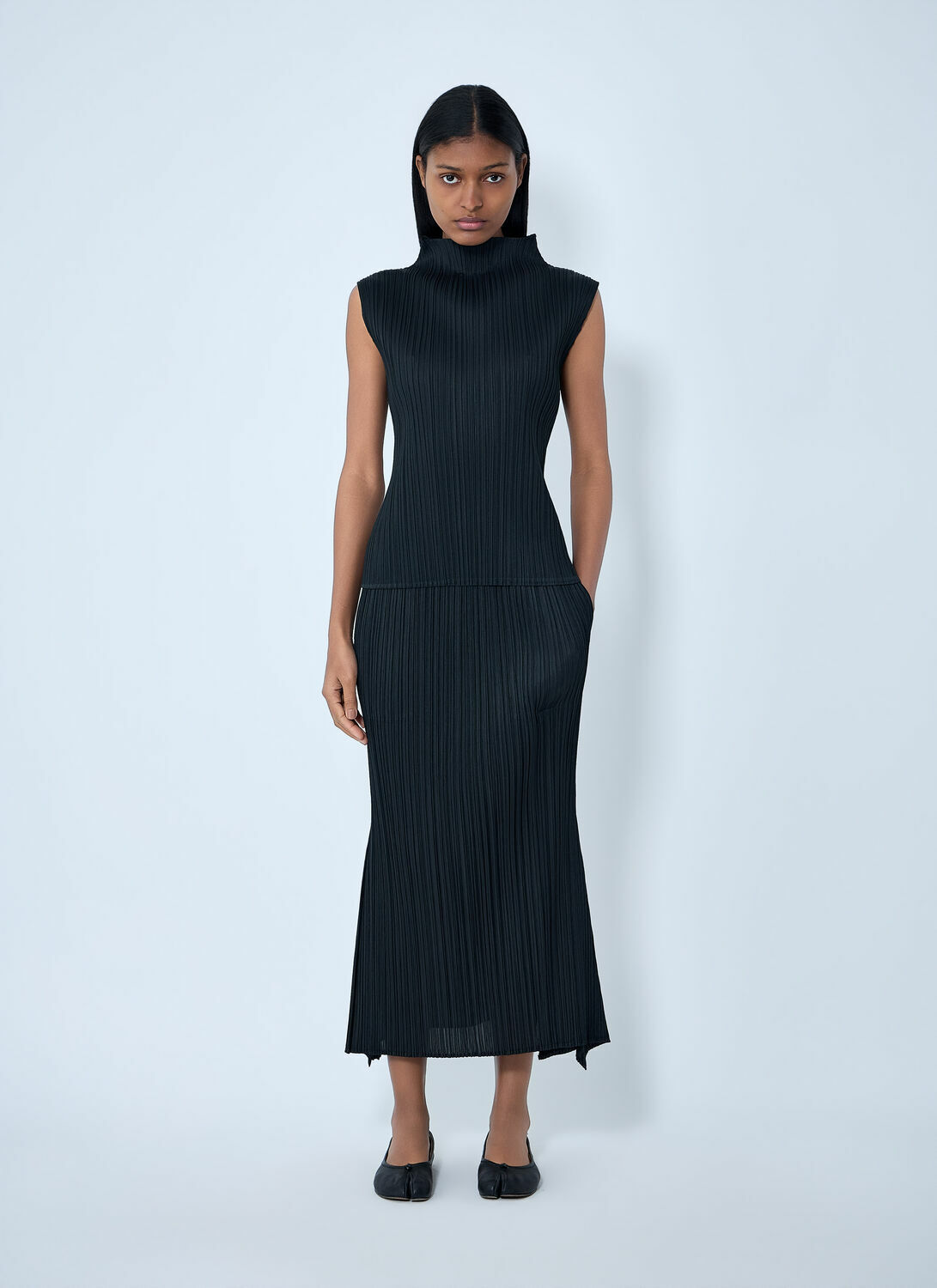 Pleats Please Issey Miyake Pleated Midi Skirt