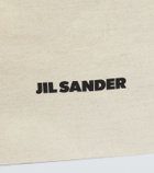 Jil Sander Leather-trimmed canvas tote bag