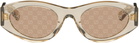 Gucci Yellow Monogram Wirecore Sunglasses