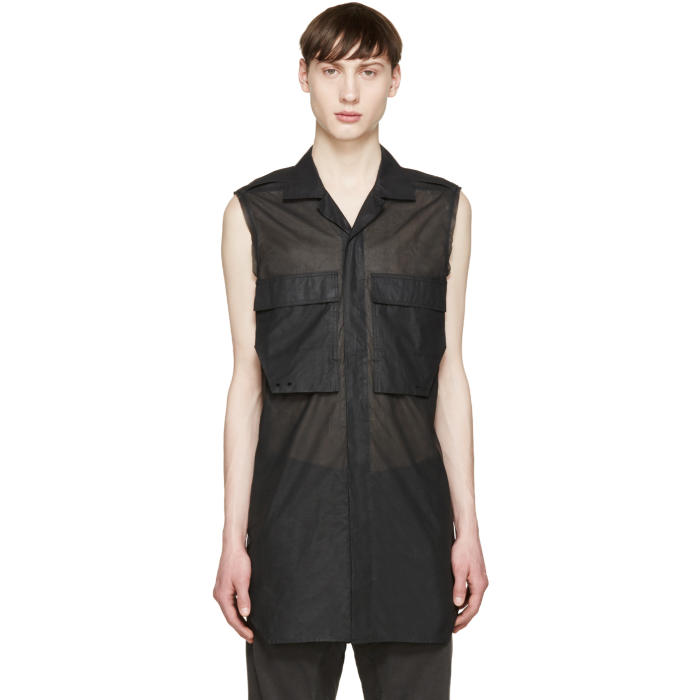 Photo: Rick Owens Black Organza Field Shirt