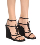 Saint Laurent - Cassandra 115 wedge espadrille sandals
