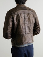 RRL - Watts Slim-Fit Distressed Leather Biker Jacket - Black