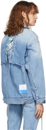 SJYP Blue Denim Back Cut-Out Detail Jacket