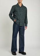 Jil Sander Checked Wool-blend Shirt Grey