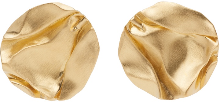Photo: Completedworks SSENSE Exclusive Gold Brushed Earrings
