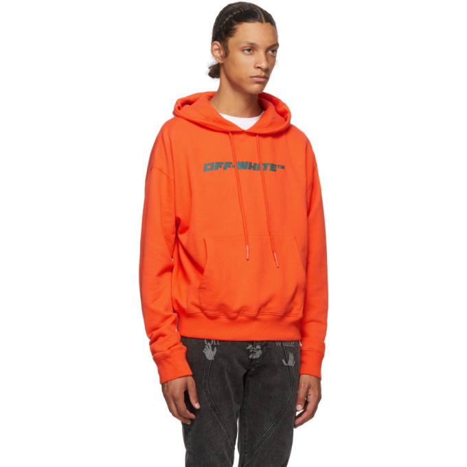 Off-White Orange Trellis Worker Hoodie Off-White