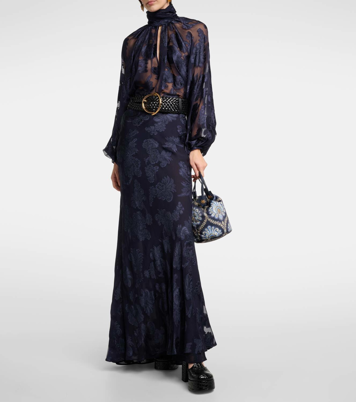 Etro Floral embroidered maxi skirt Etro